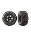 Traxxas (2.8") RUSTLER® 4X4 BLACK WHEELS. SLEDGEHAMMER TIRES TRX6792