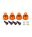 Traxxas Shock caps aluminum (orange-anodized) (4) (fits all Ultra Shocks)