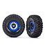 Traxxas Tires and wheels glued (Method 105 1.9' black chrome with blue Canyon Trail 4.6x1.9' tires foam inserts) (1 left 1 right) TRX8182