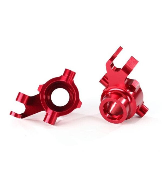 Steering blocks 6061-T6 aluminum (red-anodized) left & right TRX8937R