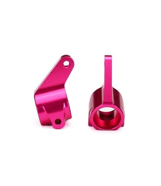 Traxxas Steering blocks Rustler/Stampede/Bandit (2) 6061-T6 pink TRX3636P