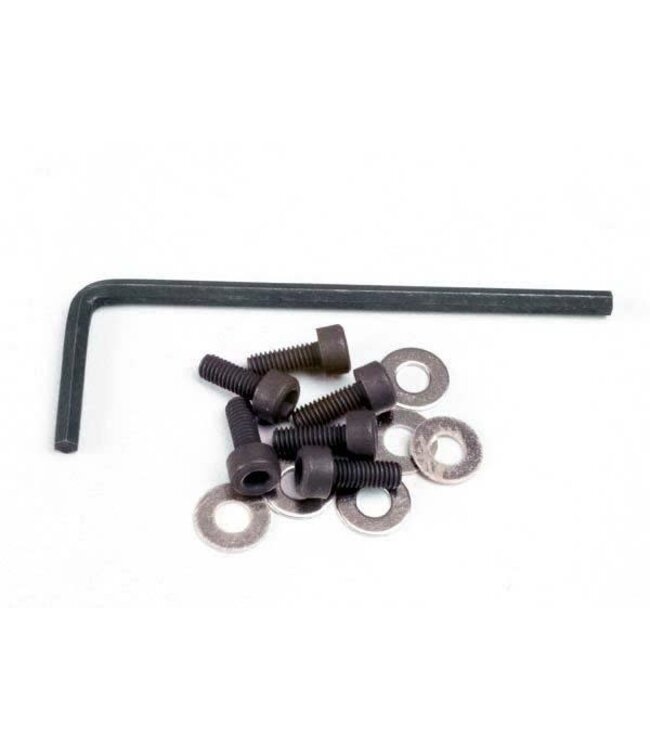 Backplate screws (3x8mm hex cap) (6)/washers (6)/ wrench. TRX1552