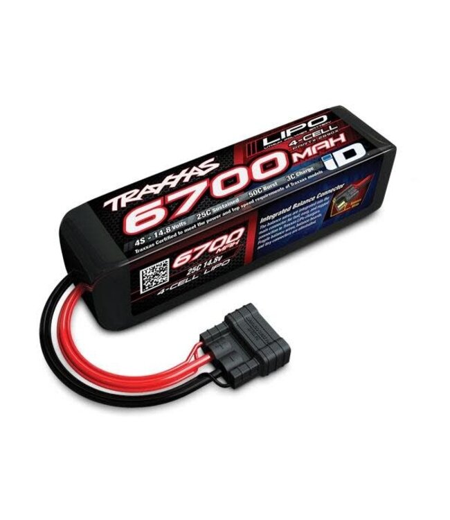 Power Cell LiPo 6700mAh 14.8V 4S 25C ID TRX2890X