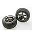 Traxxas Tires & wheels assembled (Tracer 2.2 black chrome wheels TRX2470A