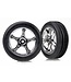 Traxxas Tires & wheels  glued (Tracer 2.2 chrome wheels Alias) TRX2471R