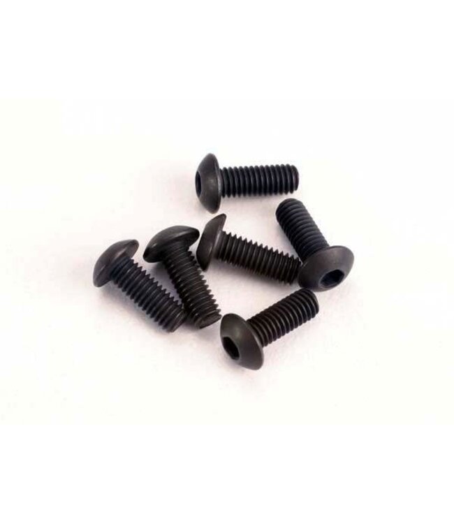 Screws 3x8mm button-head machine (hex drive) (6) TRX2576