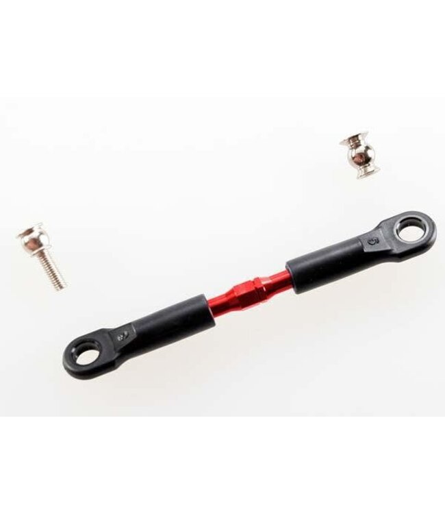 Turnbuckle. aluminum (red-anodized). camber link. front. 39m. TRX3737