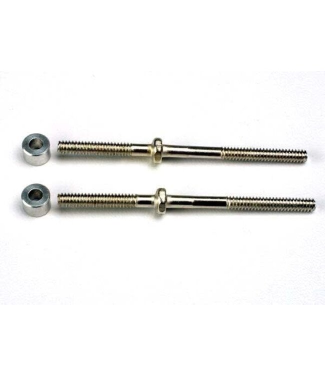 Turnbuckles (54mm) (2)/ 3x6x4mm aluminum spacers (rear cambe. TRX1937