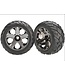 Traxxas Tires assembled glued (all-star black chrome wheels TRX3777A