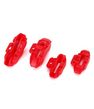 Traxxas Brake calipers (red) front (2) rear (2) TRX8367