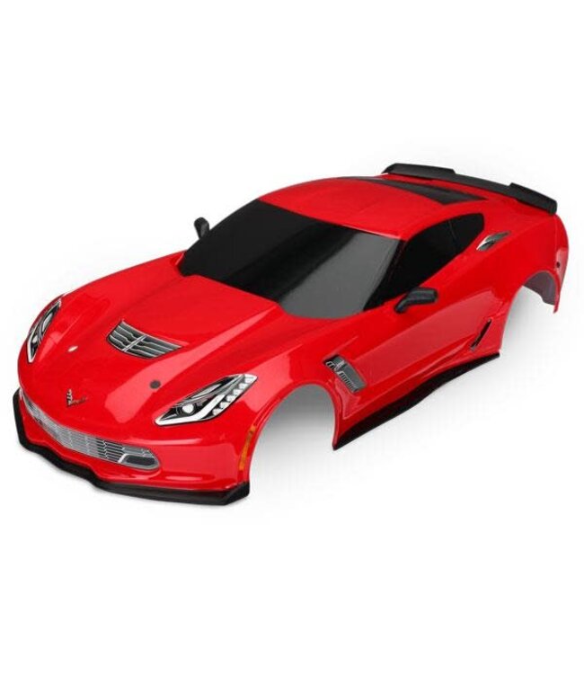 Body Chevrolet Corvette Z06 red (painted with decals applied) TRX8386R