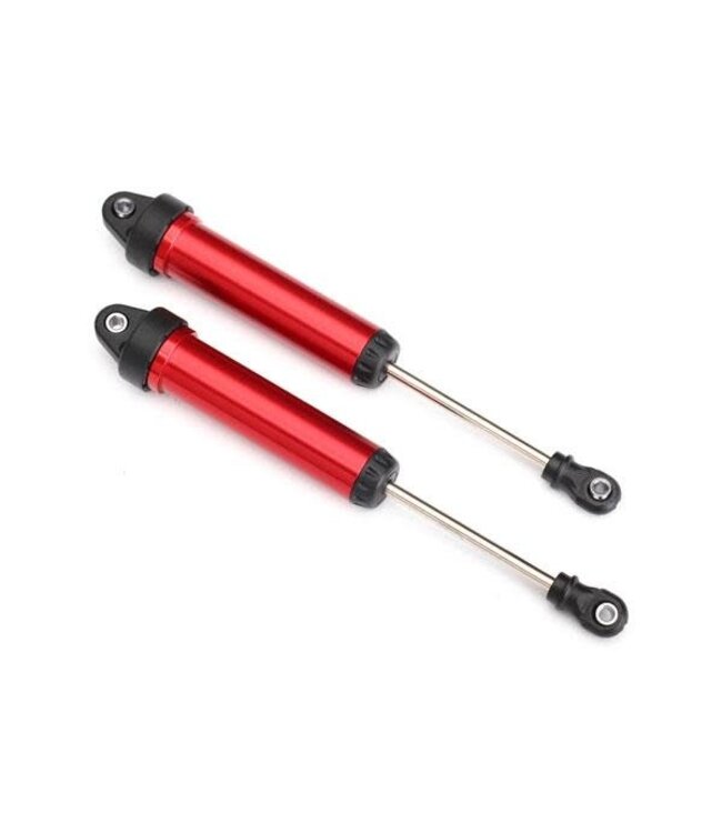 Shocks GTR 134mm aluminum (red-anodized) (assembled w/o springs) (front no threads) (2) TRX8451R