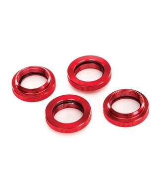 Traxxas Spring retainer (adjuster) red-anodized aluminum for GTX shock TRX7767R