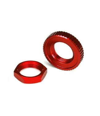 Traxxas Servo saver nuts aluminum red-anodized (1) serrated TRX8345R