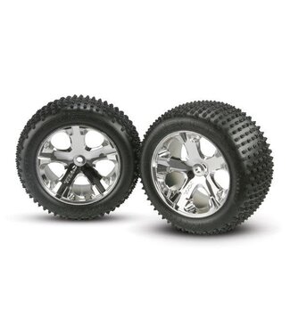 Traxxas Tires & wheels assembled glued (2.8) All-Star chrome wheel