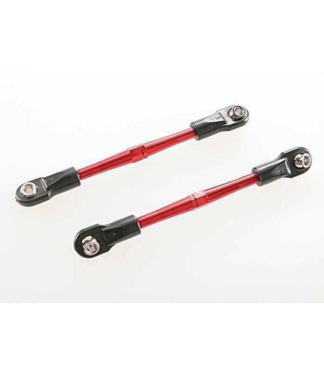 Turnbuckles aluminum (red-anodized) toe links 59mm (2) TRX3139X