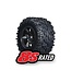 Traxxas Tires & wheels glued (X-TRUCKS black wheels Maxx® AT tires with foam inserts) (left & right) (2) TRX7772X
