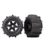 Traxxas Tires & wheel assembled glued black 3.8' wheels paddle tires TRX8674