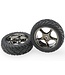 Traxxas Tires & wheels assembled (Tracer 2.2 black chrome wheels TRX2479A