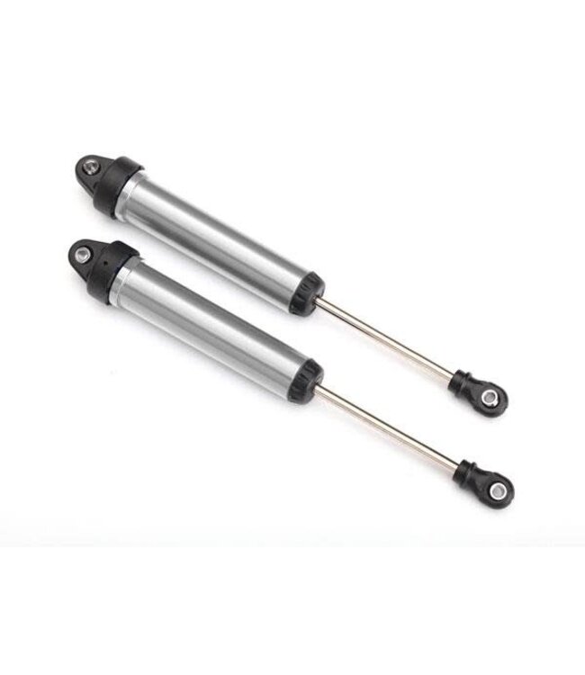 Shocks GTR 160mm aluminum (silver-anodized) (assembled w/o springs) (rear no threads) TRX8461