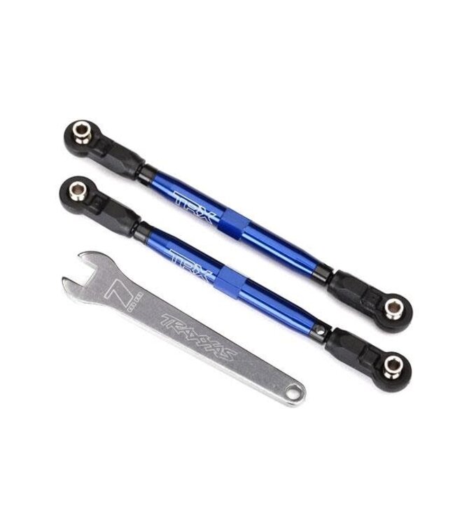 Toe links front Unlimited Desert Racer TUBES blue-anodized 7075-T6 aluminum TRX8547X