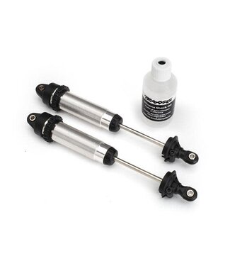 Traxxas Shocks GTR 139mm silver aluminum (assembled w/o springs) (rear threaded) (2) TRX8460