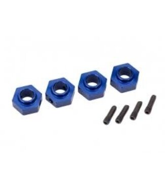 Traxxas Wheel hubs 12mm hex 6061-T6 aluminum (blue-anodized)