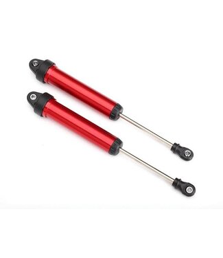 Traxxas Shocks GTR 160mm aluminum (red-anodized) (assembled w/o springs) (rear no threads) TRX8461R