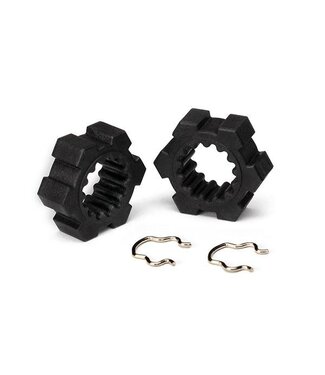 Traxxas Wheel hubs hex (2) with hex clips (2) TRX7756