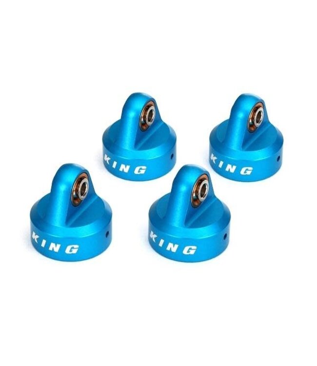 Shock caps aluminum (blue-anodized) King Shocks (4) TRX8457