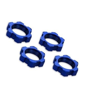 Traxxas Wheel nuts splined 17mm serrated (blue-anodized) TRX7758