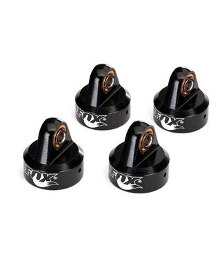 Traxxas Shock caps aluminum (black-anodized) Fox Shocks (4) TRX8456