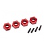 Traxxas Wheel hubs 12mm hex 6061-T6 aluminum (red-anodized) (4) TRX8269R