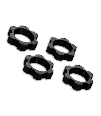 Traxxas Wheel nuts splined 17mm serrated (black-anodized) (4) TRX7758A