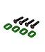 Traxxas Washers motor mount aluminum (green-anodized) (4) 4x18mm (4) TRX7759G