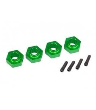 Traxxas Wheel hubs 12mm hex 6061-T6 aluminum (green-anodized) (4) TRX8269G