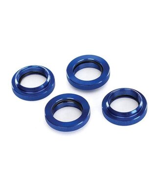 Traxxas Spring retainer (adjuster) blue-anodized aluminum for GTX shock TRX7767
