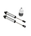 Traxxas Shocks GTR 134mm aluminum (silver-anodized) (assembled w/o springs) (front no threads) (2) TRX8451