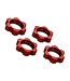 Traxxas Wheel nuts splined 17mm serrated (red-anodized) (4) TRX7758R