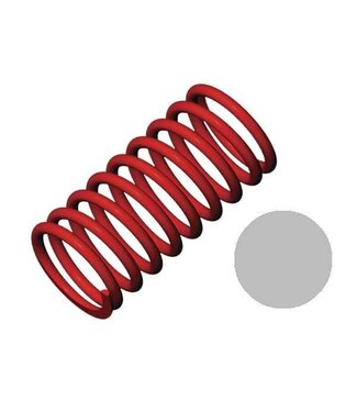 Traxxas Spring shock (red) (GTR) (4.9 rate silver) TRX5442