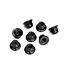 Traxxas Nuts 5mm flanged nylon locking (steel black serrated) (8) TRX8447