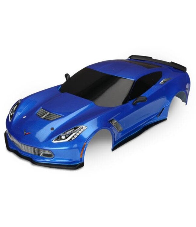 Body Chevrolet Corvette Z06 blue (painted with  decals applied) TRX8686X
