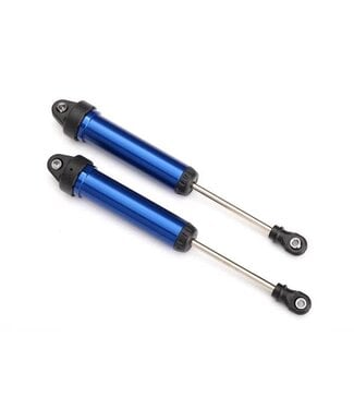 Traxxas Shocks GTR 134mm aluminum (blue-anodized) (assembled w/o springs) (front no threads) (2) TRX8451