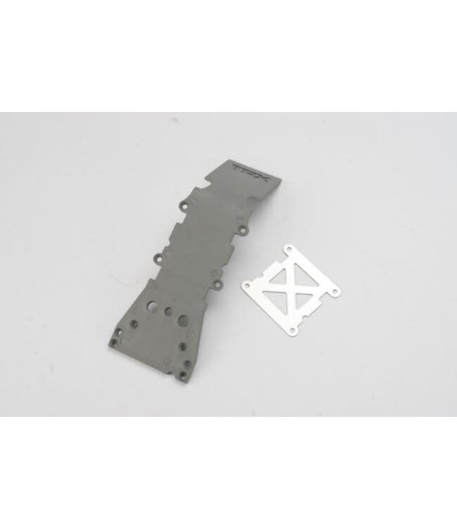 Skidplate front plastic (grey)/ stainless steel plate TRX4937A