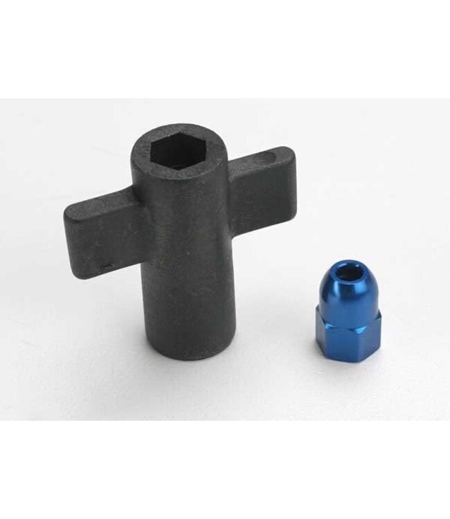 Antenna crimp nut aluminum (blue-anodized)/ antenna nut tool TRX5526