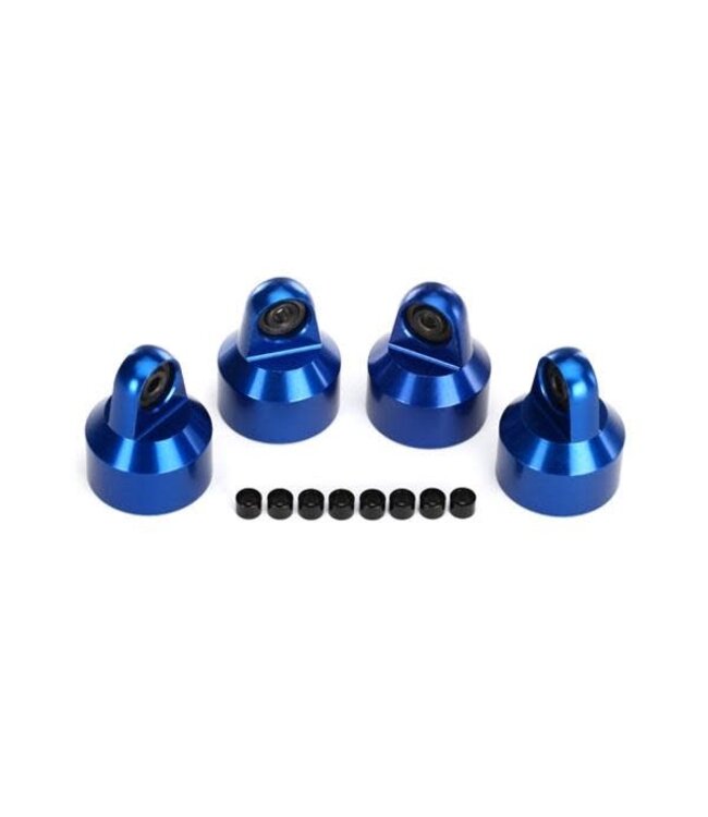 Shock caps aluminum (blueanodized) GTX shocks (4) TRX7764A Traxxas