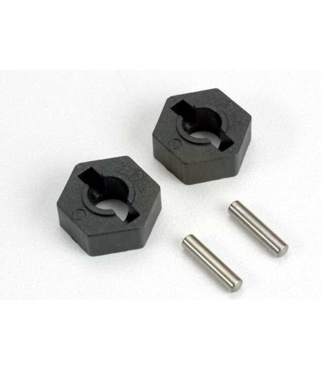 Wheel hubs hex (2)/ axle pins (2.5x12mm) (2) TRX4954