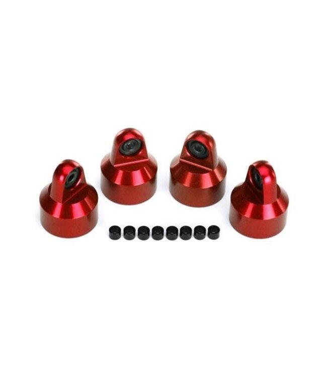 Shock caps aluminum (red-anodized) GTX shocks (4) TRX7764R