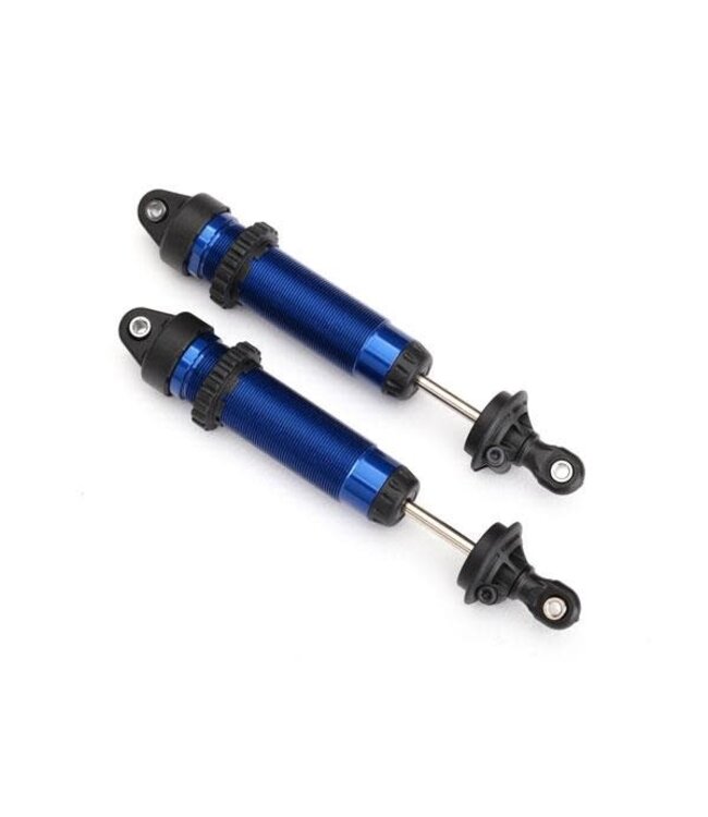 Shocks GTR 134mm aluminum (blue-anodized) (assembled w/o springs) (front threaded) TRX8450X