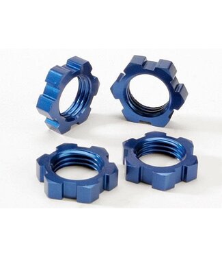 Traxxas Wheel nuts splined 17mm (blue-anodized) (4) TRX5353